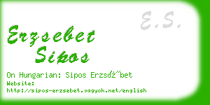 erzsebet sipos business card